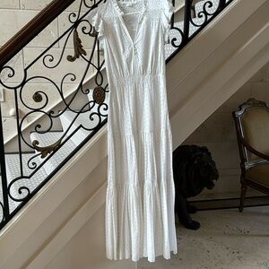 Veronica beard white eyelet, long dress